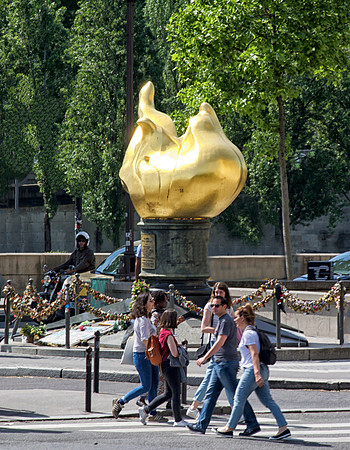 Flame of Liberty at the Entrance to the Alma Tunnel